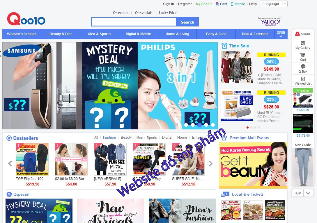 Các trang web bán hàng mỹ phẩm ở Singapore Các trang web bán hàng mỹ phẩm ở Singapore