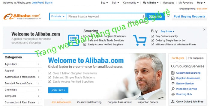 Các trang web bán hàng qua mạng giá rẻ quốc tế alibaba Các trang web bán hàng qua mạng giá rẻ quốc tế alibaba