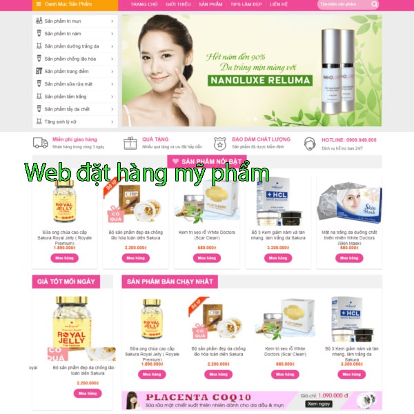 Các trang web bán hàng ở Hàn Quốc-Web đặt hàng mỹ phẩm