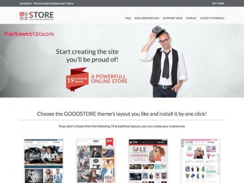 Cách thiết kế website với wordpress-Mẫu giao diện của website