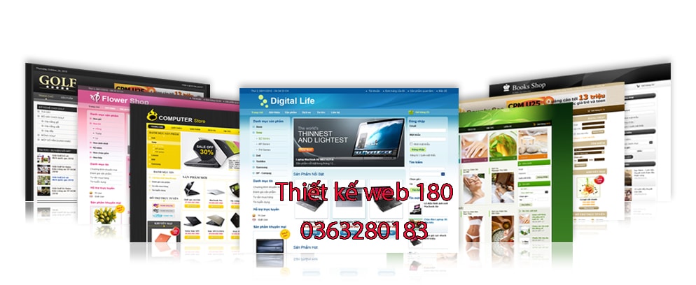 Thiết kế website tại đơn vị 180 Thiết kế website tại đơn vị 180