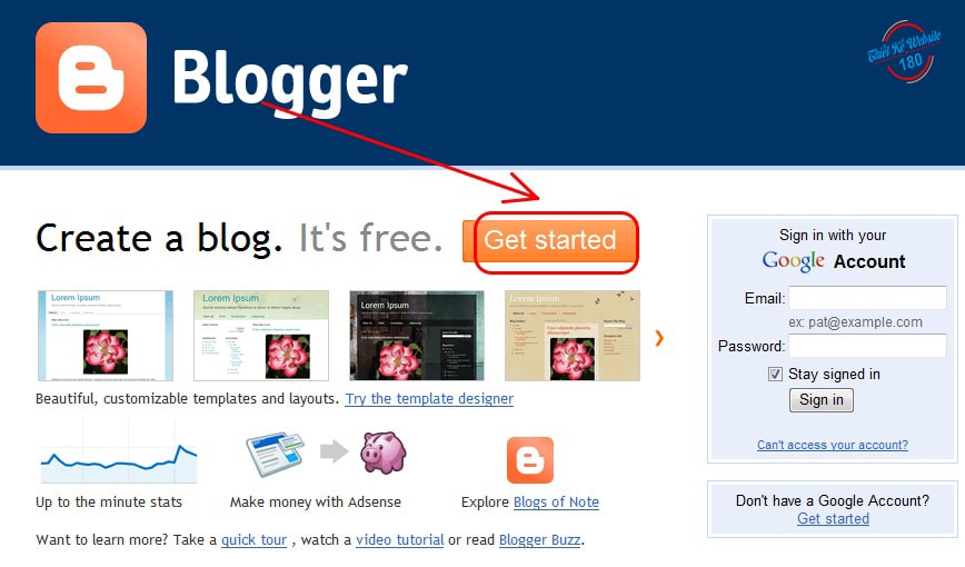 Thiết kế website đơn giản free bằng blogger