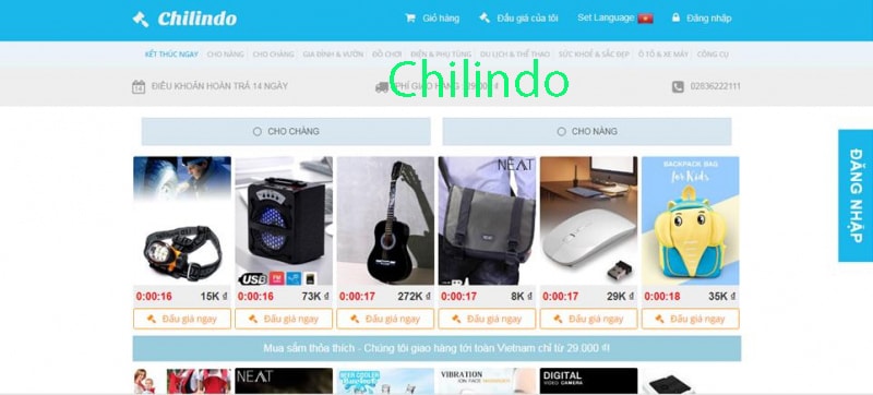 Các trang web bán hàng đấu giá Chilindo Các trang web bán hàng đấu giá Chilindo