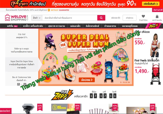 Một số trang web bán sỉ hàng Thái-Các mặt hàng tiêu dùng