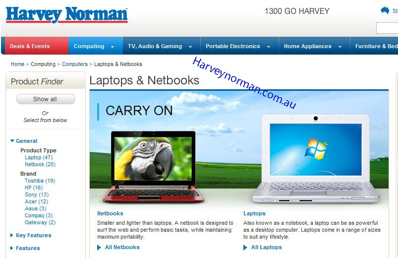 trang web bán hàng online của Úc lĩnh vực công nghệ