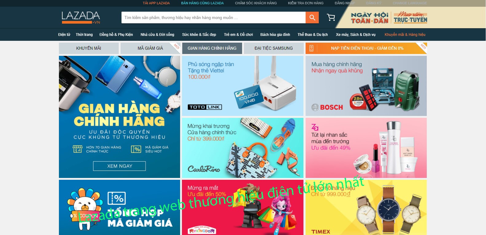 Đánh giá trang web bán hàng trực tuyến với lazada