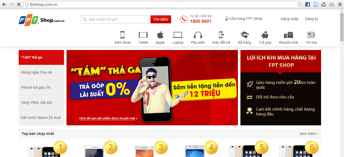 Fpt shop - Trang web bán hàng của Fpt hàng đầu hiện nay