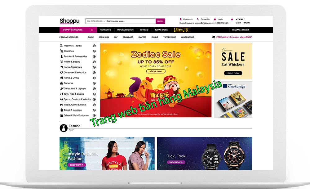 Trang web bán hàng Malaysia Shoppu