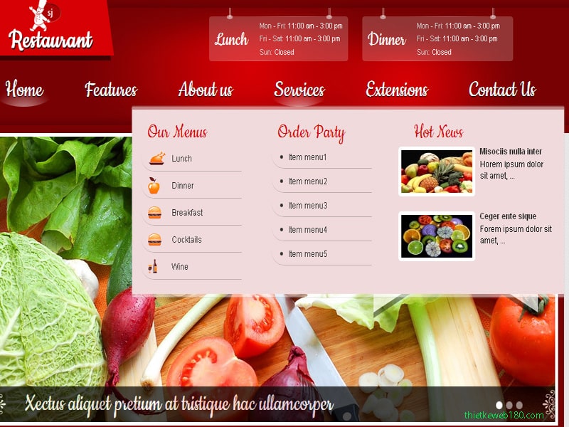 Tính năng cần có khi thiết kế web nhà hàng