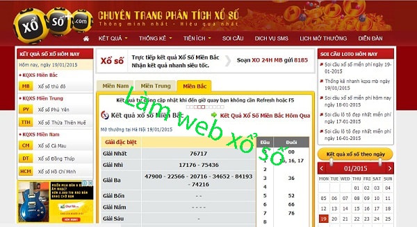 Làm web xổ số