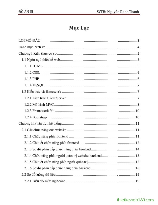 Một số đồ án làm web bán hàng