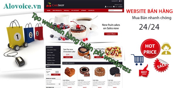 Tạo web bán hàng miễn phí wordpress
