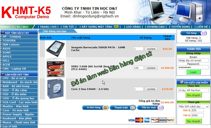 đồ án làm web bán hàng