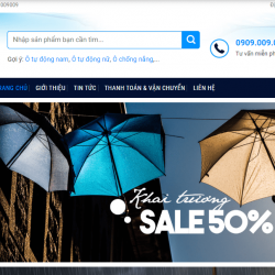 Mẫu website bán áo mưa TKW254