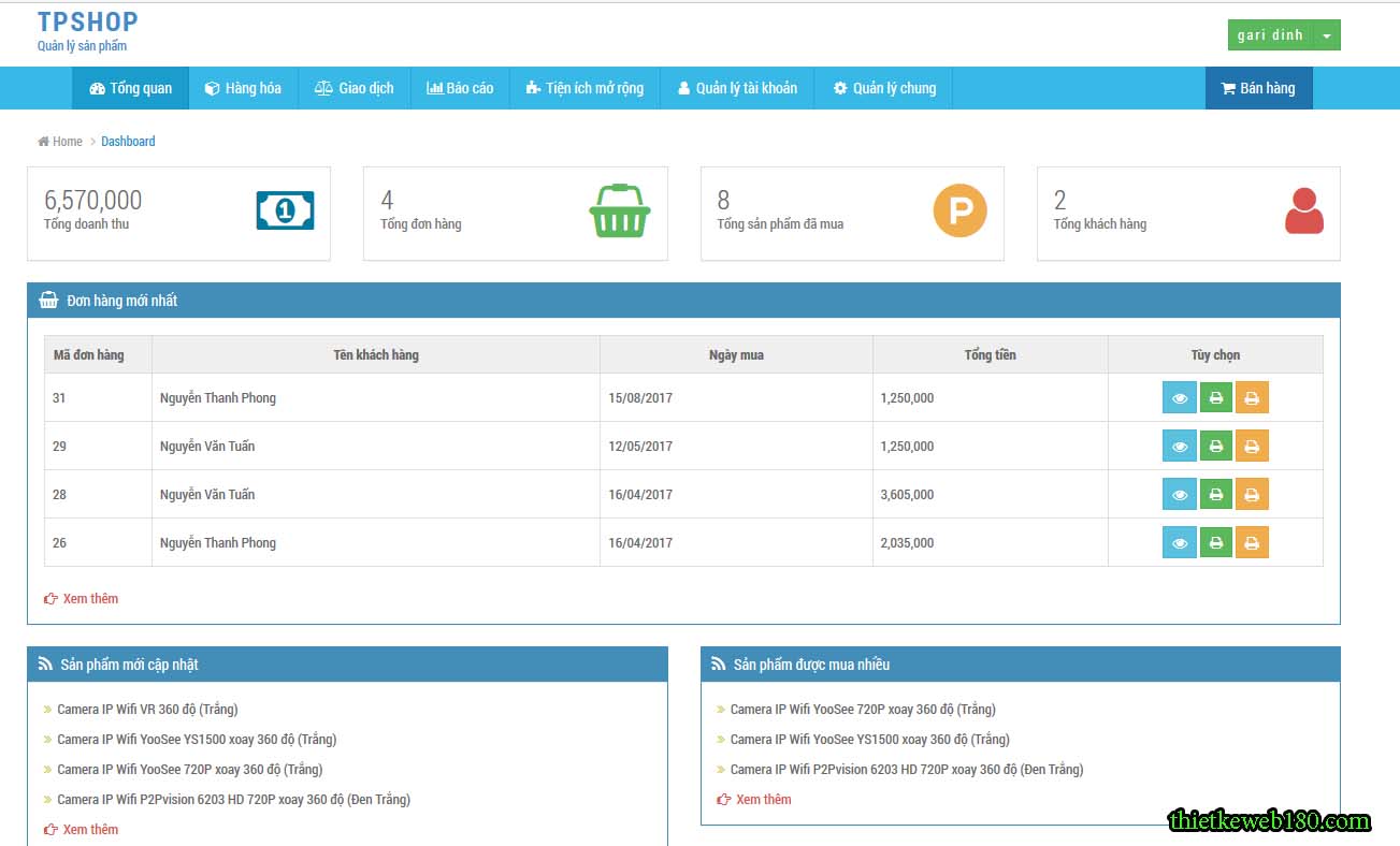 Web bán hàng sharecode