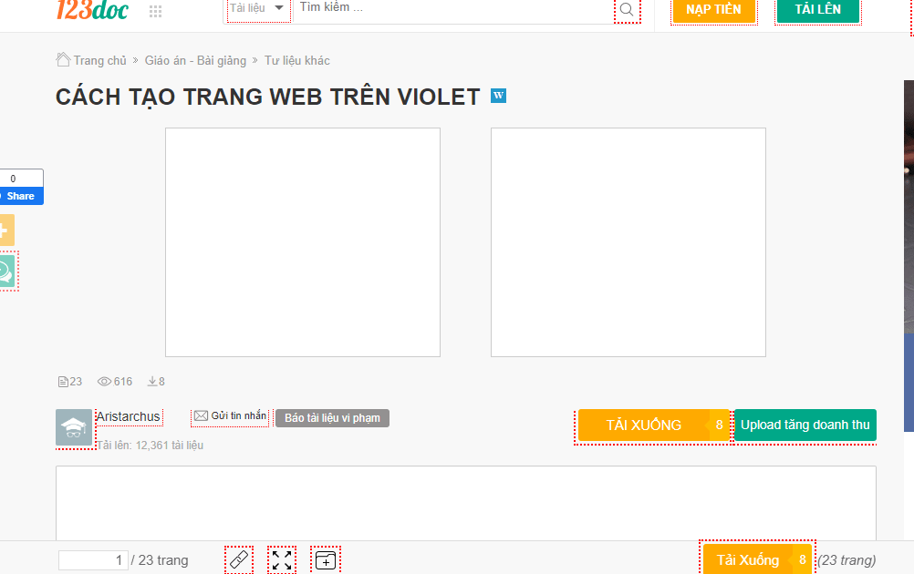 Cách làm trang web trên violet