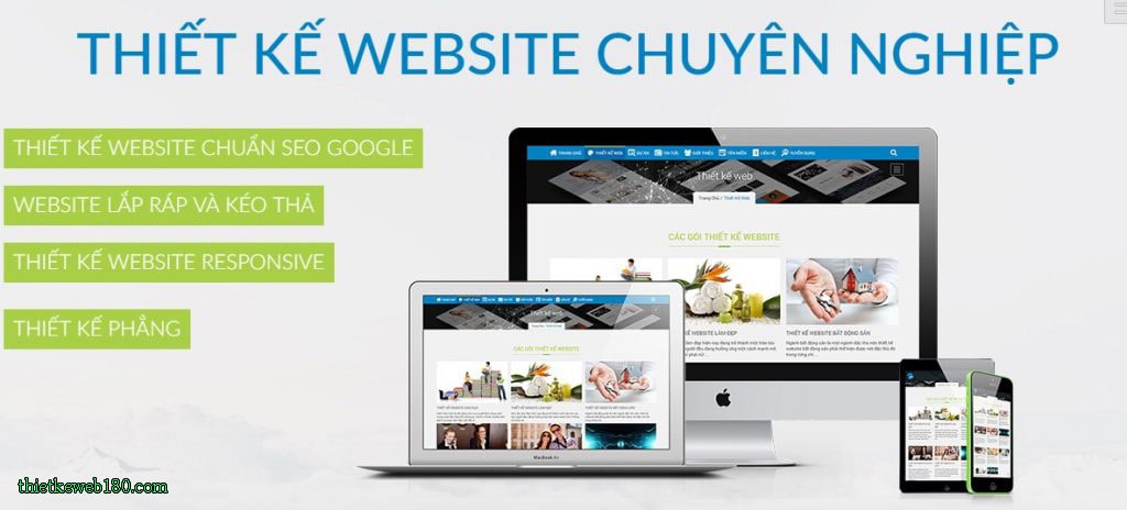 Tạo web chuyên nghiệp tại thiết kế 180