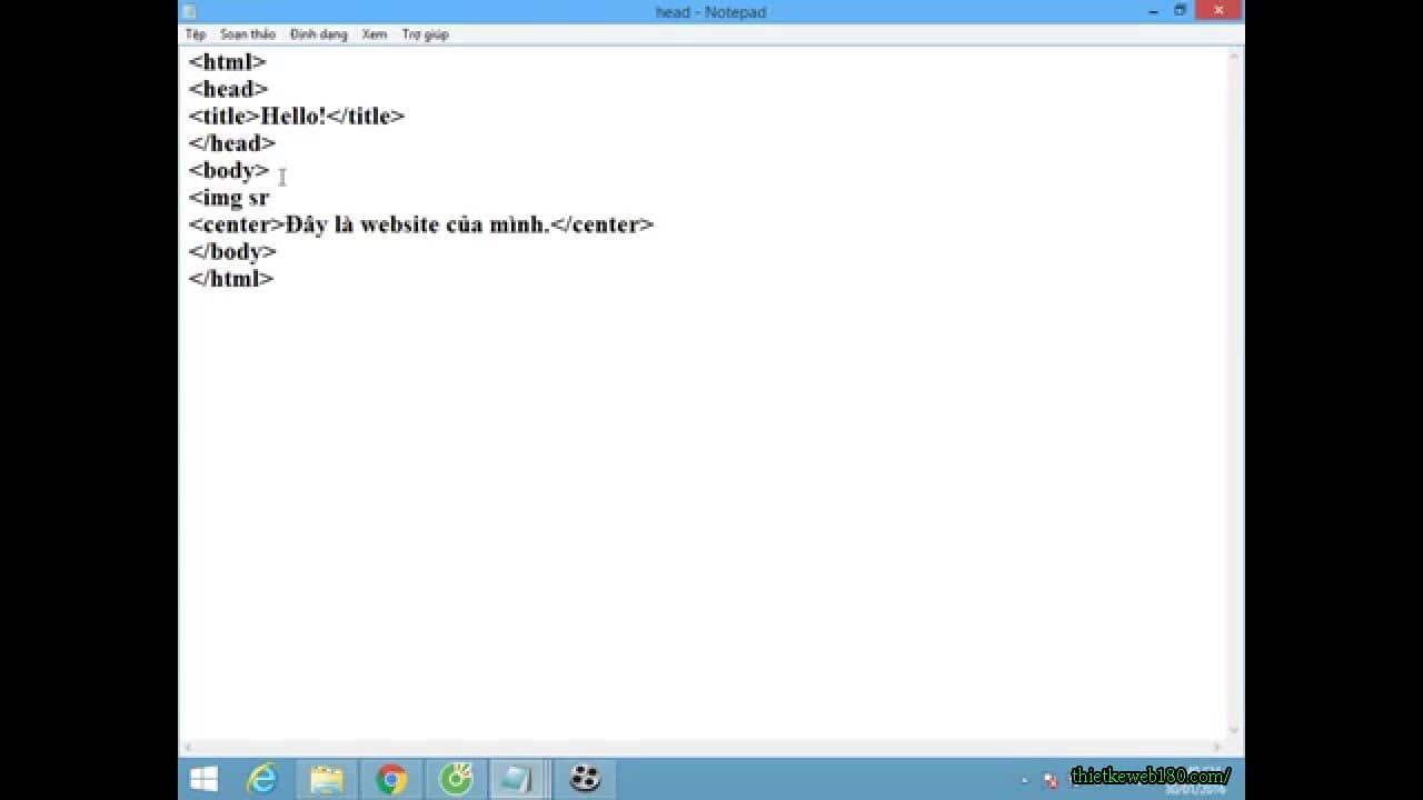 Cách làm web bằng notepad