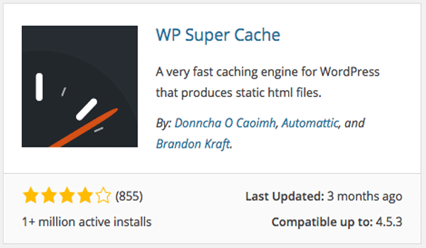 Cài đặt plugin WP Super Cache