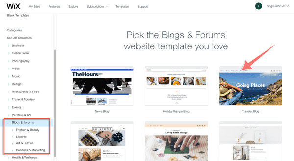 Chọn giao diện web