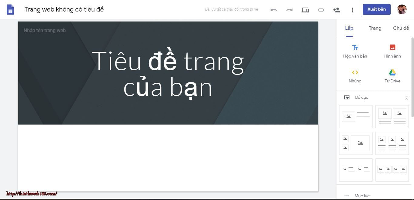Ưu điểm khi làm web trên google site