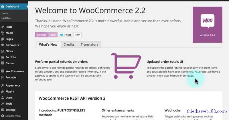 Cài đặt woocommerce