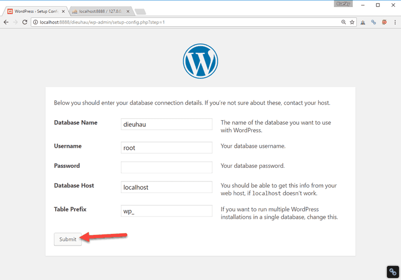 Cài đặt WordPress Local