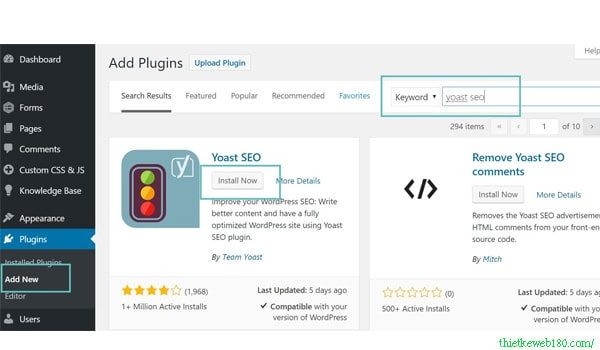 Cài đặt những plugin theo yêu cầu