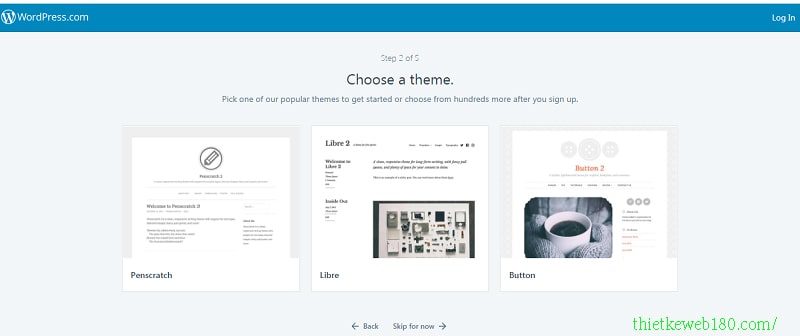 Tạo web miễn phí bằng WODPRESSCOM