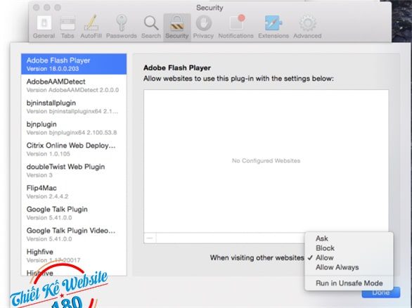 Vô hiệu hóa Flash