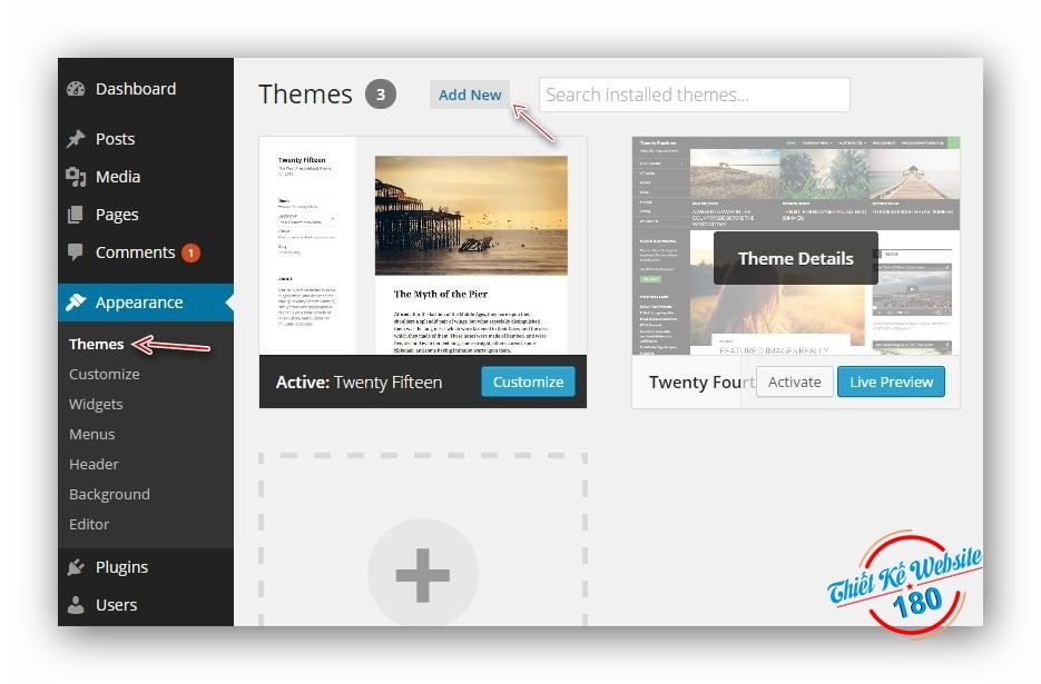 Cài đặt Theme Phim