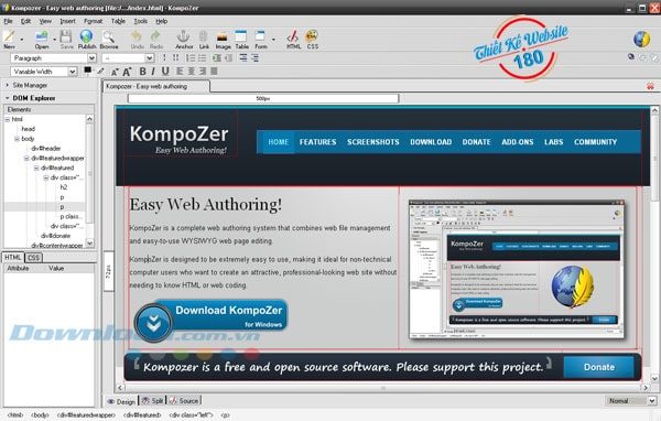 Giới thiệu phần mềm Kompozer