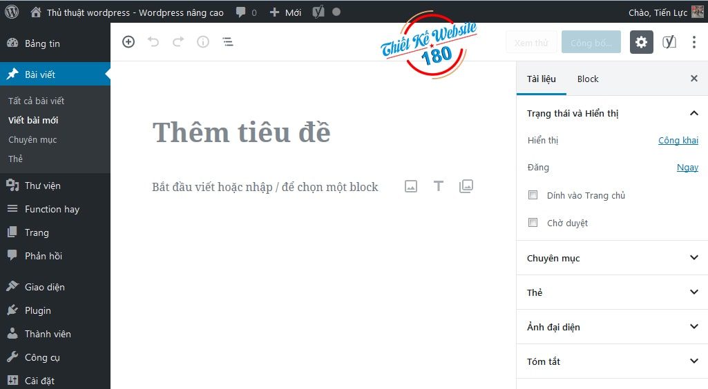 Phát triển nội dung vào hình ảnh cho wordpress