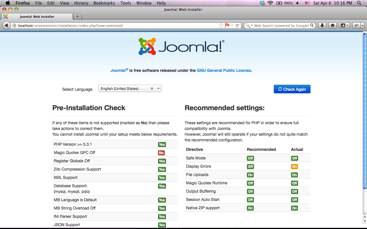 Hướng dẫn làm web bằng joomla 3.0 - Cài đặt
