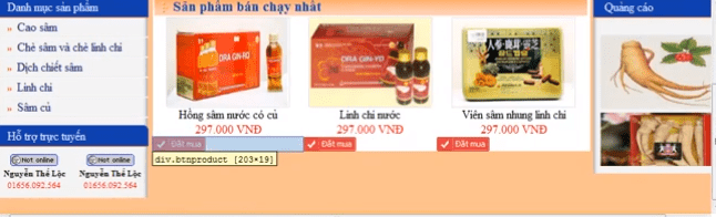 Tạo phần giỏ hàng