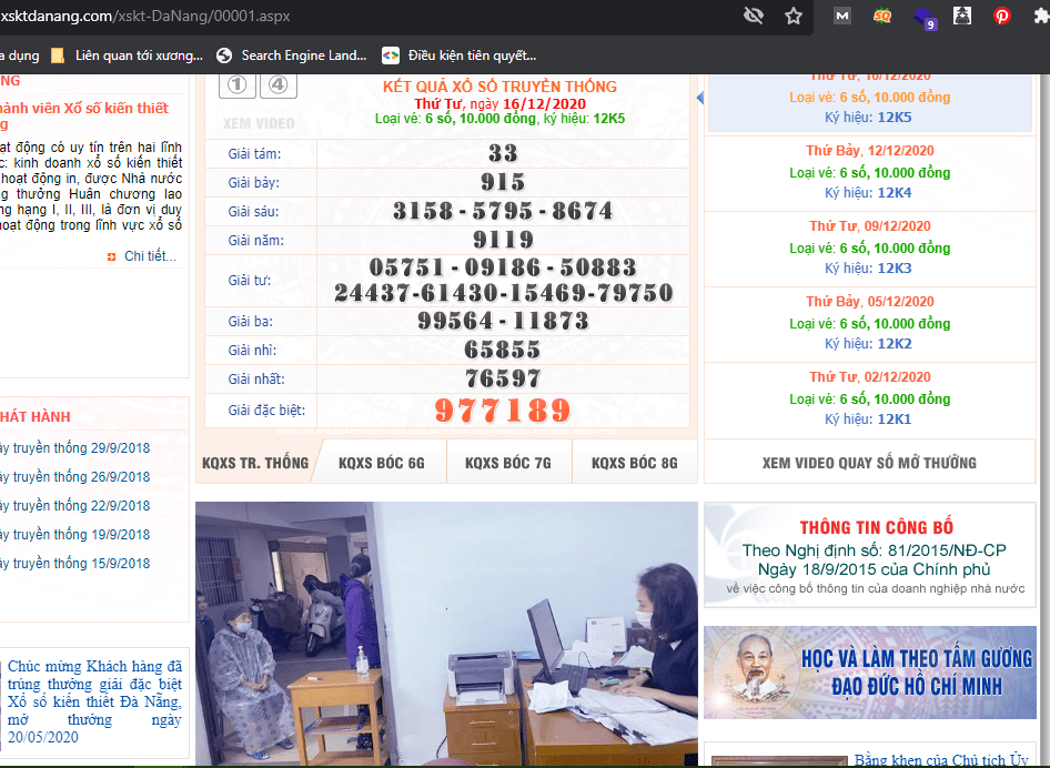 Trang web xổ số Đà Nẵng