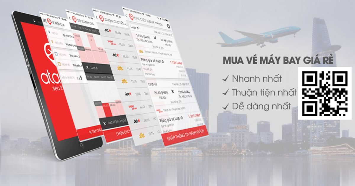 Trang web đặt vé máy bay - Atadi.vn