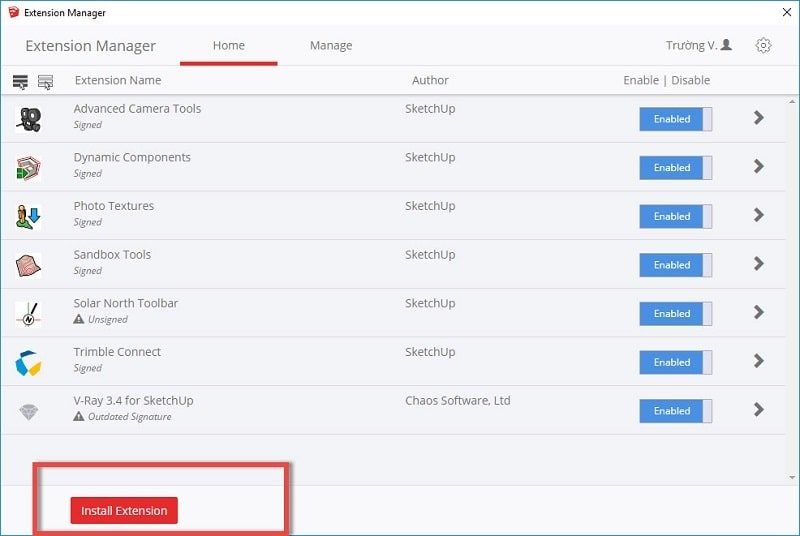Cách thêm plugin vào sketchup