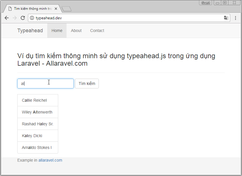 Xây dựng chức năng tìm kiếm trong laravel