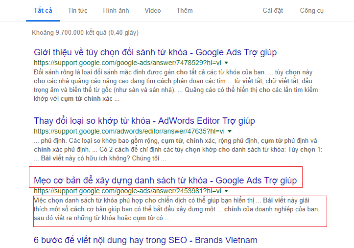 Cách tìm từ khóa trong đoạn văn