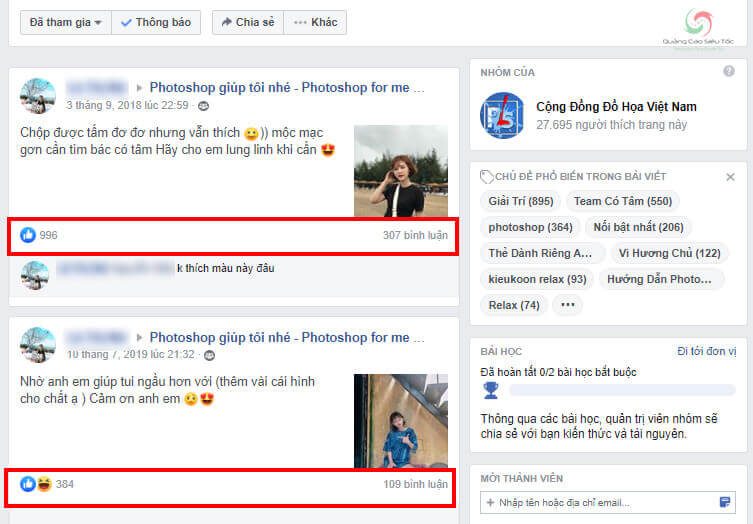 Tăng tương tác bài viết facebook