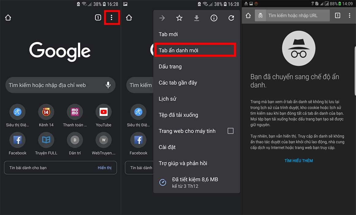 Lợi ích khi dùng trình duyệt ẩn danh