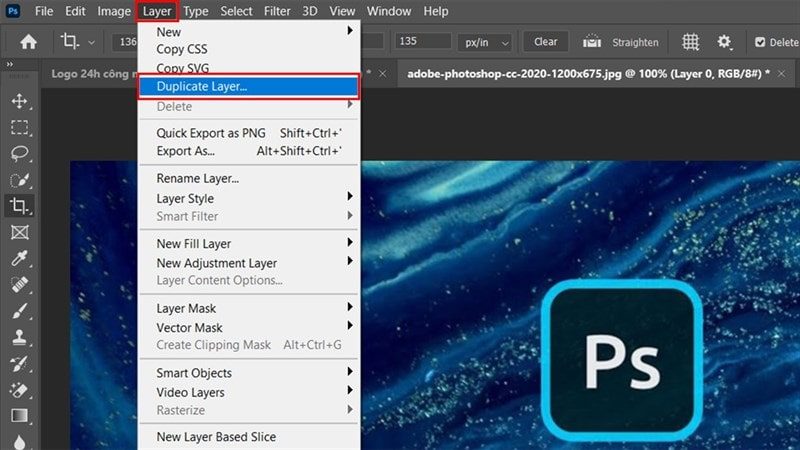 Copy Layer trong Photoshop sang file khác