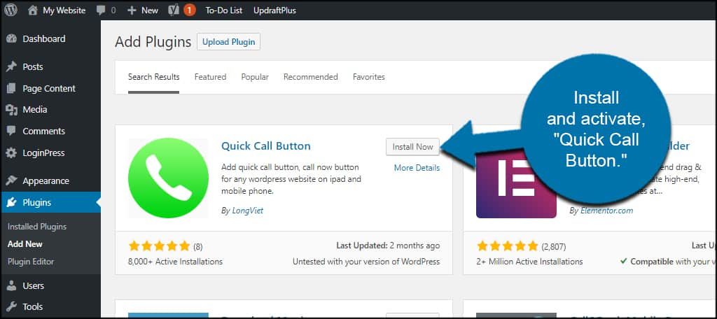 Thêm nút gọi điện trên web WordPress bằng Plugin Call Now Button