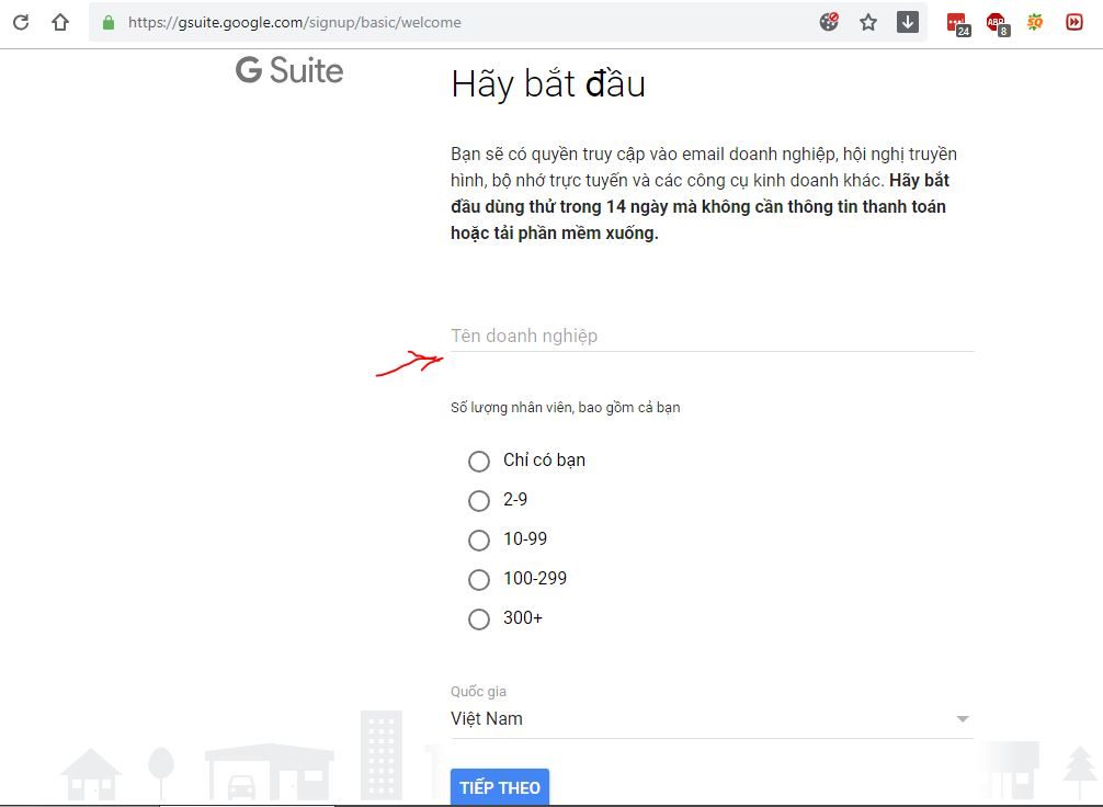 Tạo email theo tên miền công ty
