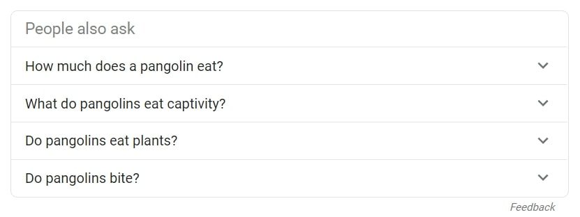 Sử dụng câu hỏi liên quan đến SERP: