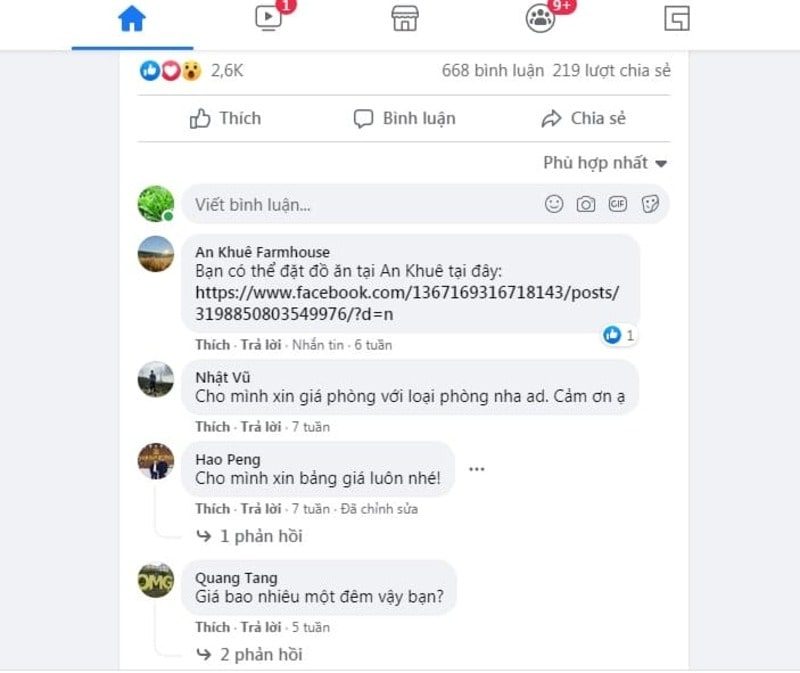 Chăm sóc Bình Luận trên Các Trang Lớn