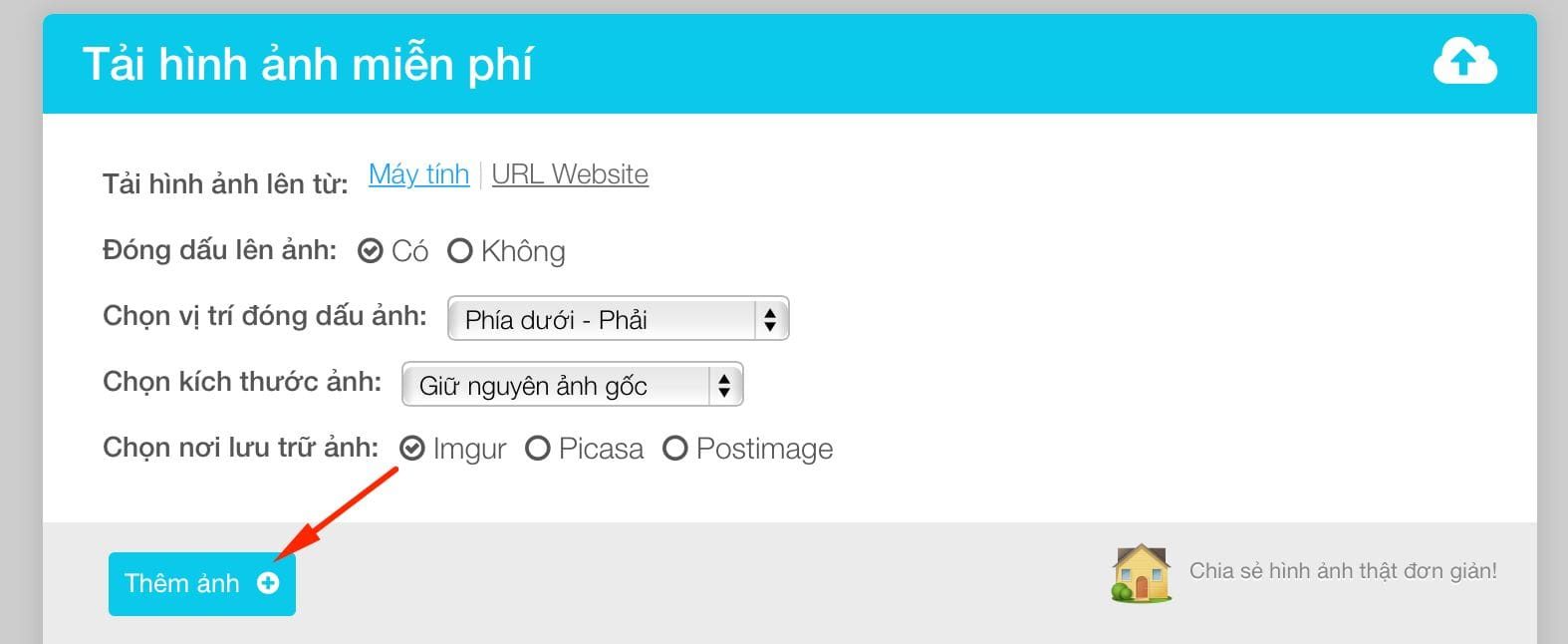 Tải Hình Ảnh lên và Lấy URL