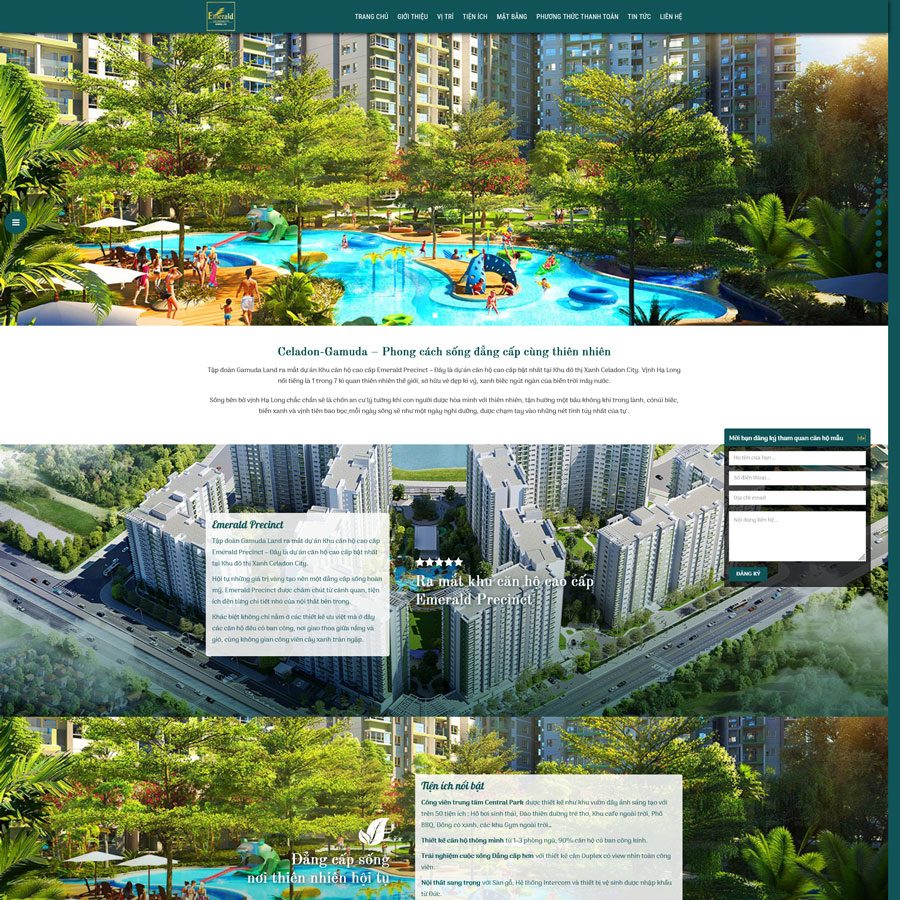 Mẫu website bất động sản The Global City