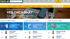 Các trang web bán hàng trực tuyến Việt Nam - Thế giới di động